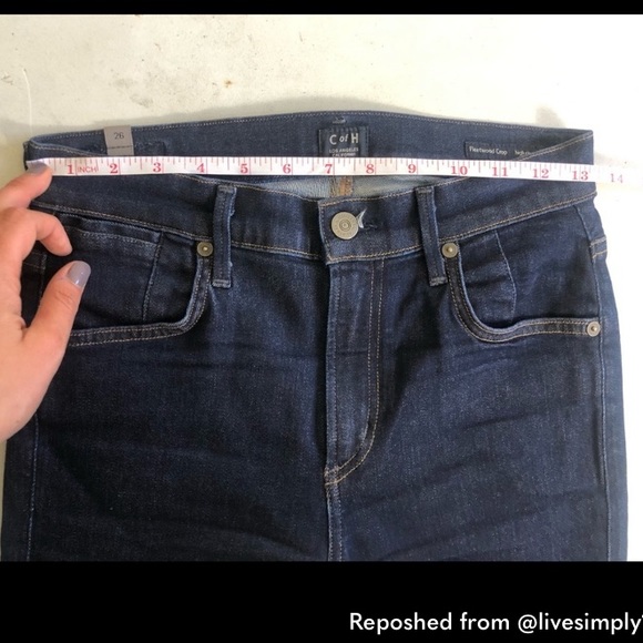 Citizens of Humanity Fleetwood Crop High Rise Flare Jeans Size 26 - Picture 10 of 12